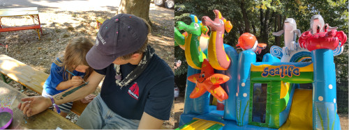 Hüpfburg, Kinderschminken und Basteln bei der Martinskerwe